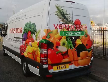 Vehicle livery on a commercial van